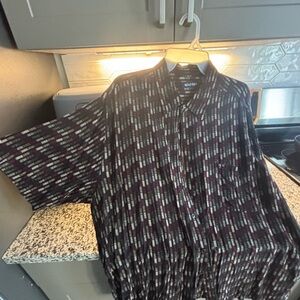 Men's Black and Purple Patterned Jacket